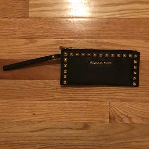 Michael Kors Saffiano Leather Studded Wristlet